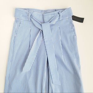 Banana Republic Cropped Wide Leg Striped Pants
